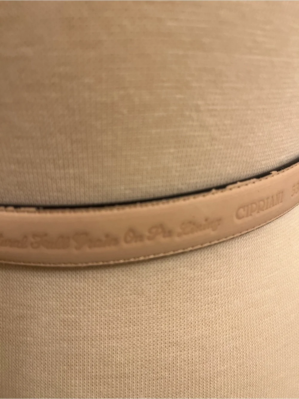Cipriani Black Leather Belt with Gold Buckle and Double Loops